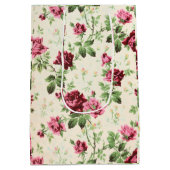  illustratie van rozen op neutrale basis medium cadeauzakje (Achterkant)