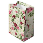  illustratie van rozen op neutrale basis medium cadeauzakje (Achterkant Gekanteld)