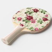 illustratie van rozen op neutrale basis tafeltennisbatje (Voorkant Gekanteld)