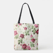  illustratie van rozen op neutrale basis tote bag (Achterkant)