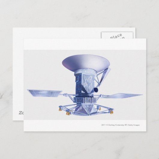 Illustratie van ruimtevaartuig Magellan Briefkaart (Voorkant / Achterkant)