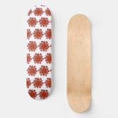 Illustratie van rustige rode wilde bloem | Handget Persoonlijk Skateboard (Voorkant)