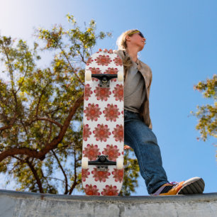 Illustratie van rustige rode wilde bloem Handget Persoonlijk Skateboard