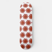 Illustratie van rustige rode wilde bloem | Handget Persoonlijk Skateboard (Voorkant)