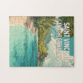 Illustratie van Saint Vincent en de Grenadines Legpuzzel (Horizontaal)