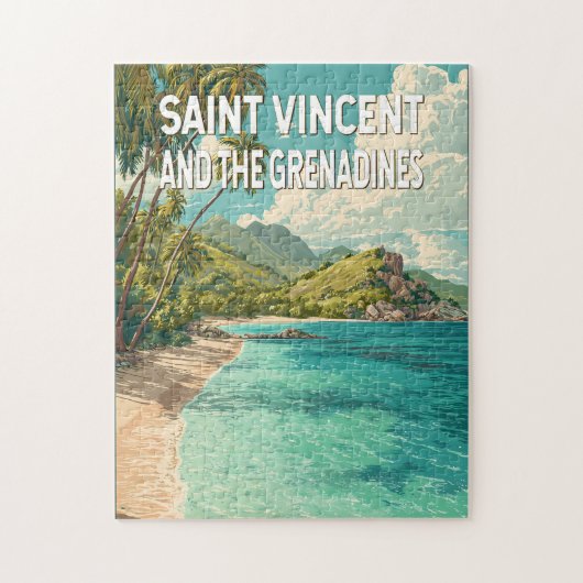 Illustratie van Saint Vincent en de Grenadines Legpuzzel (Verticaal)