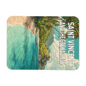 Illustratie van Saint Vincent en de Grenadines Magneet (Horizontaal)