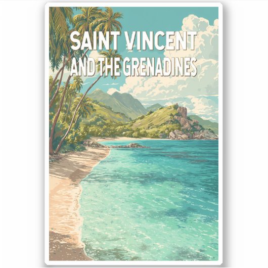Illustratie van Saint Vincent en de Grenadines Sticker (Voorkant)