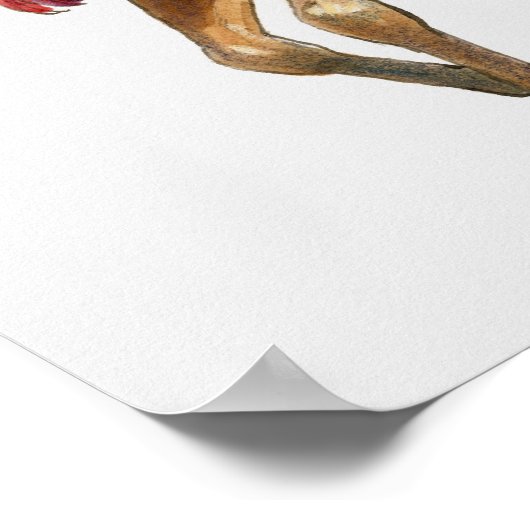 Illustratie van Samurai over de horseback Poster (Hoek)