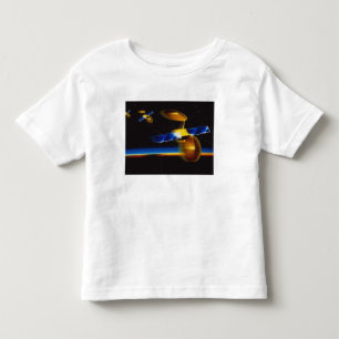 Illustratie van satellieten over de Aarde Kinder Shirts
