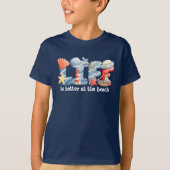 Illustratie van scheepswaterverflettering t-shirt (Voorkant)