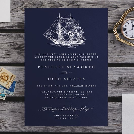 Illustratie van scheepvaartschip Navy formele trou Kaart