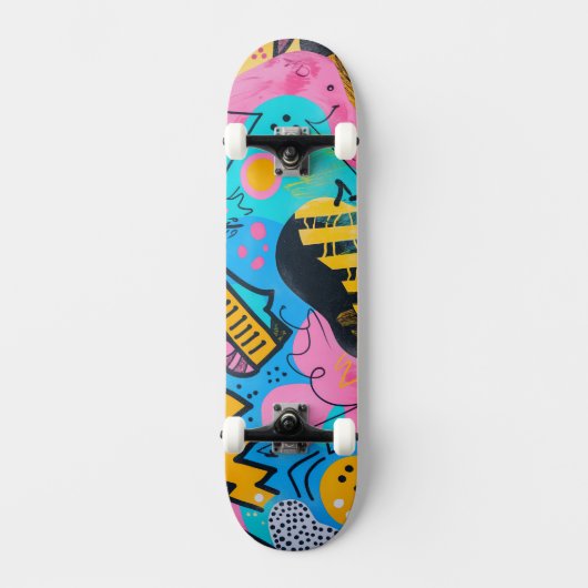 Illustratie van schetsen en doodles persoonlijk skateboard (Voorkant)