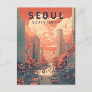 Illustratie van Seoul Zuid-Korea Kunst  Briefkaart