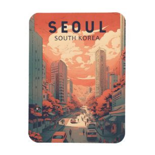 Illustratie van Seoul Zuid-Korea Kunst  Magneet