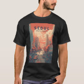 Illustratie van Seoul Zuid-Korea Kunst  T-shirt (Voorkant)