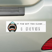 Illustratie van Shark Bite-Waterverf Bumpersticker (Op auto)