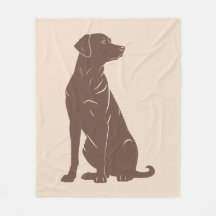 Illustratie van silhouet van een zwarte labrador