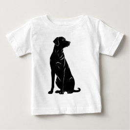 Illustratie van silhouet van zwarte labrador