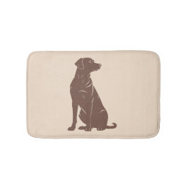 Illustratie van silhouet van zwarte labrador badmat
