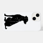 Illustratie van silhouet van zwarte labrador Case-Mate iPhone case (Achterkant (horizontaal))