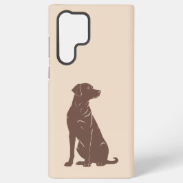 Illustratie van silhouet van zwarte labrador samsung galaxy hoesje