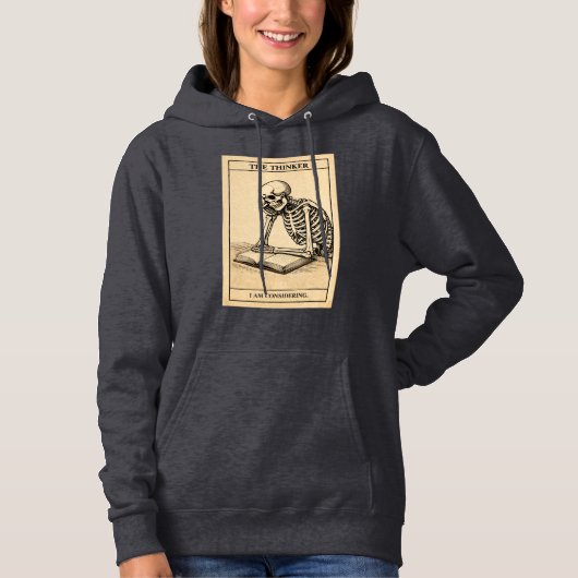 Illustratie van Skeletdenker Hoodie (Voorkant)