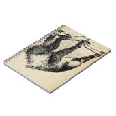 illustratie van sleuven op geouderde papiernotebo notitieboek (Linkerzijde)