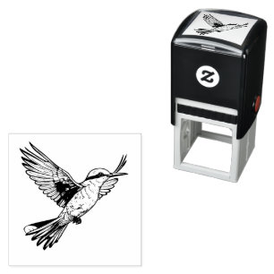 Illustratie van Songbird Self Inking Rubber Stamp Zelfinktende Stempel