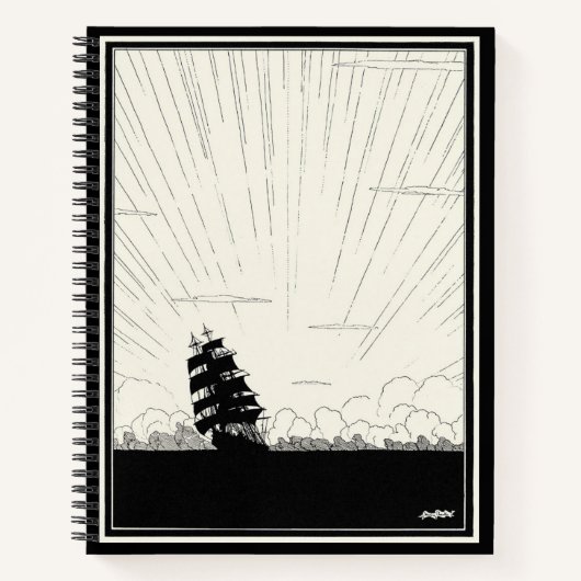 Illustratie van  spiraalpiraterij notitieboek (Voorkant)