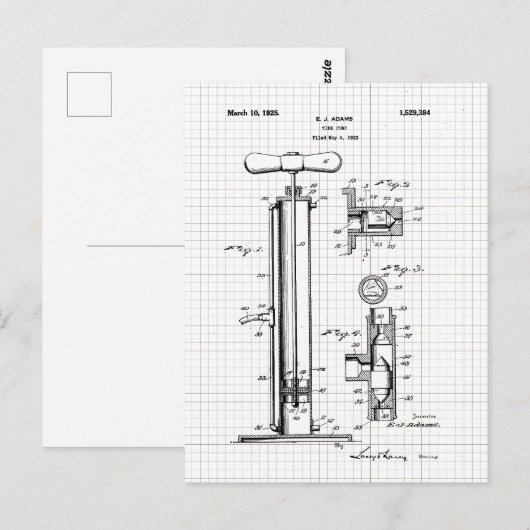 Illustratie van  spomppatroon briefkaart (Voorkant / Achterkant)