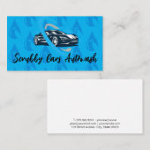 Illustratie van sportwagen | Auto Wash-patroon Visitekaartje (Voorkant / Achterkant)
