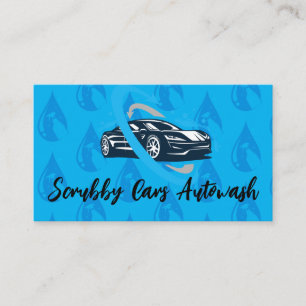 Illustratie van sportwagen   Auto Wash-patroon Visitekaartje