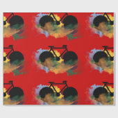 illustratie van stadscyclus - kunst cadeaupapier (Vlak)