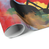 illustratie van stadscyclus - kunst cadeaupapier (Rol Hoek)