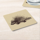  illustratie van stekelvarkens kartonnen onderzetters (Schuin)