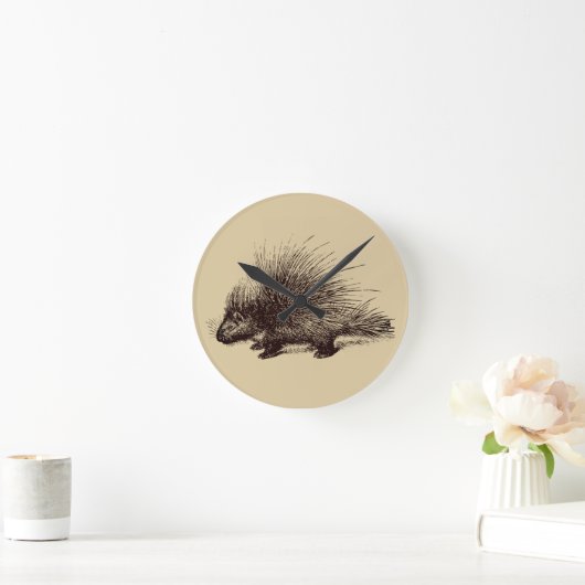  illustratie van stekelvarkens ronde klok (Huis)