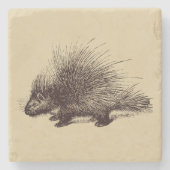  illustratie van stekelvarkens stenen onderzetter (Voorkant)
