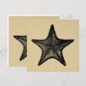 Illustratie van stervis Ocean Art Starfish Notitiekaartje (Voorkant / Achterkant)
