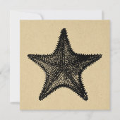 Illustratie van stervis Ocean Art  Starfish Notitiekaartje (Voorkant)