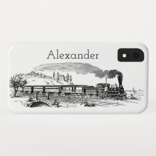 Illustratie van stoomtrein uit het verleden Case-Mate iPhone case