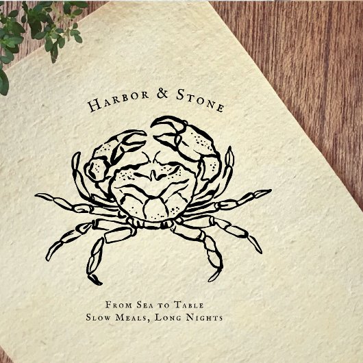 Illustratie van strandkrab rubberstempel