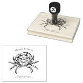 Illustratie van strandkrab rubberstempel (Gestempeld)