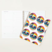 Illustratie van Sunset Beach met zonnebril Planner (Display)