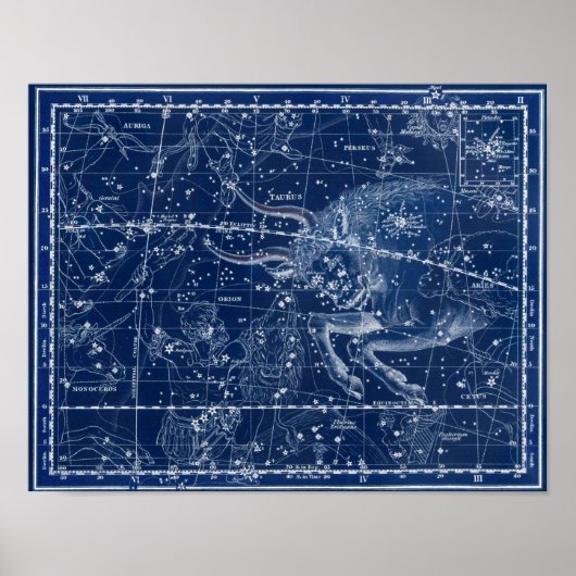  illustratie van Taurus Zodiac Sign Poster (Voorkant)