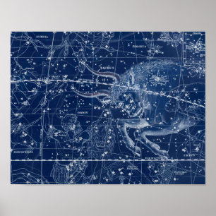  illustratie van Taurus Zodiac Sign Poster