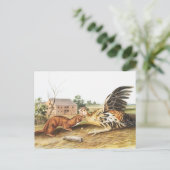 Illustratie van Tawny Weasel (Putorius fuscus) Briefkaart (Staand voorkant)