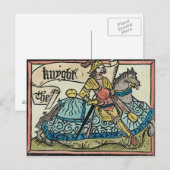 Illustratie van "The Canterbury Tales" Briefkaart (Voorkant / Achterkant)