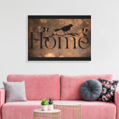 Illustratie van thuisvogels Vette muur Canvas Afdruk (Insitu (Woonkamer))