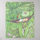 Illustratie van Thumbelina door Elsa Beskow Poster (Voorkant)